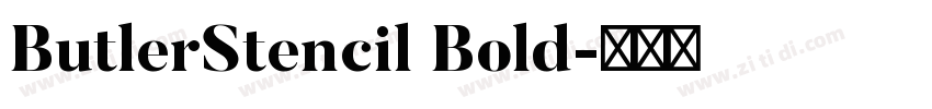 ButlerStencil Bold字体转换